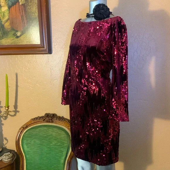 eliza j burgundy dress Off-Shoulder Wine Red Velvet Draped Corset Evening Gown Dress